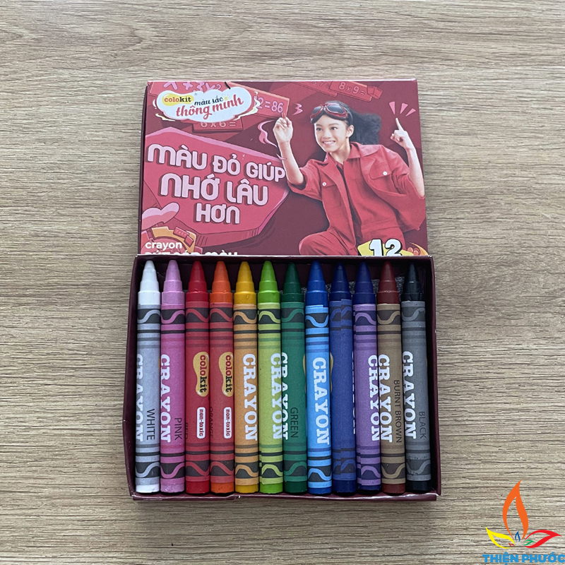 Bút sáp 12 màu Thiên Long CR-C016