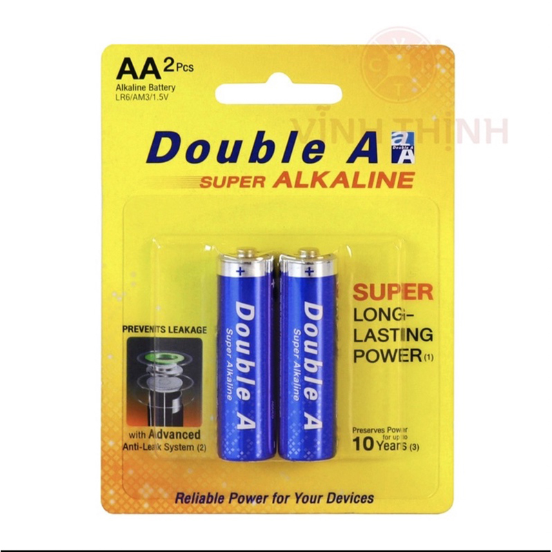 Pin 2A Double A - Vỉ 2 Viên